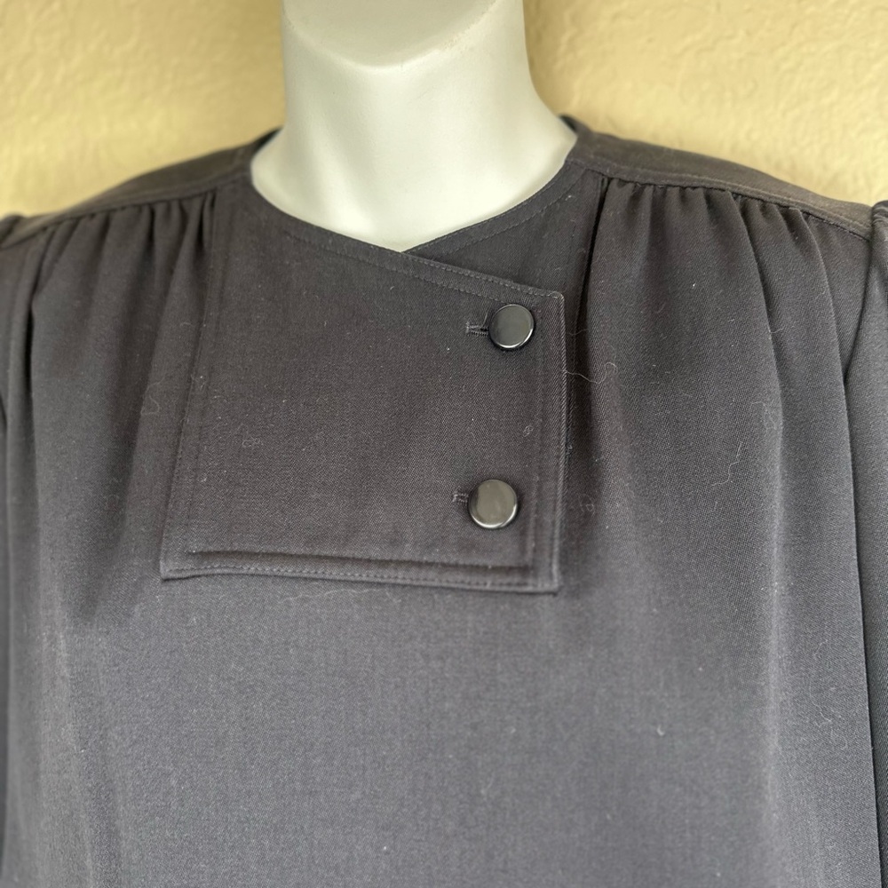 Valentino Boutique vintage 80’s sz 4 black wool pleaded full skirt set - Picture 5 of 16